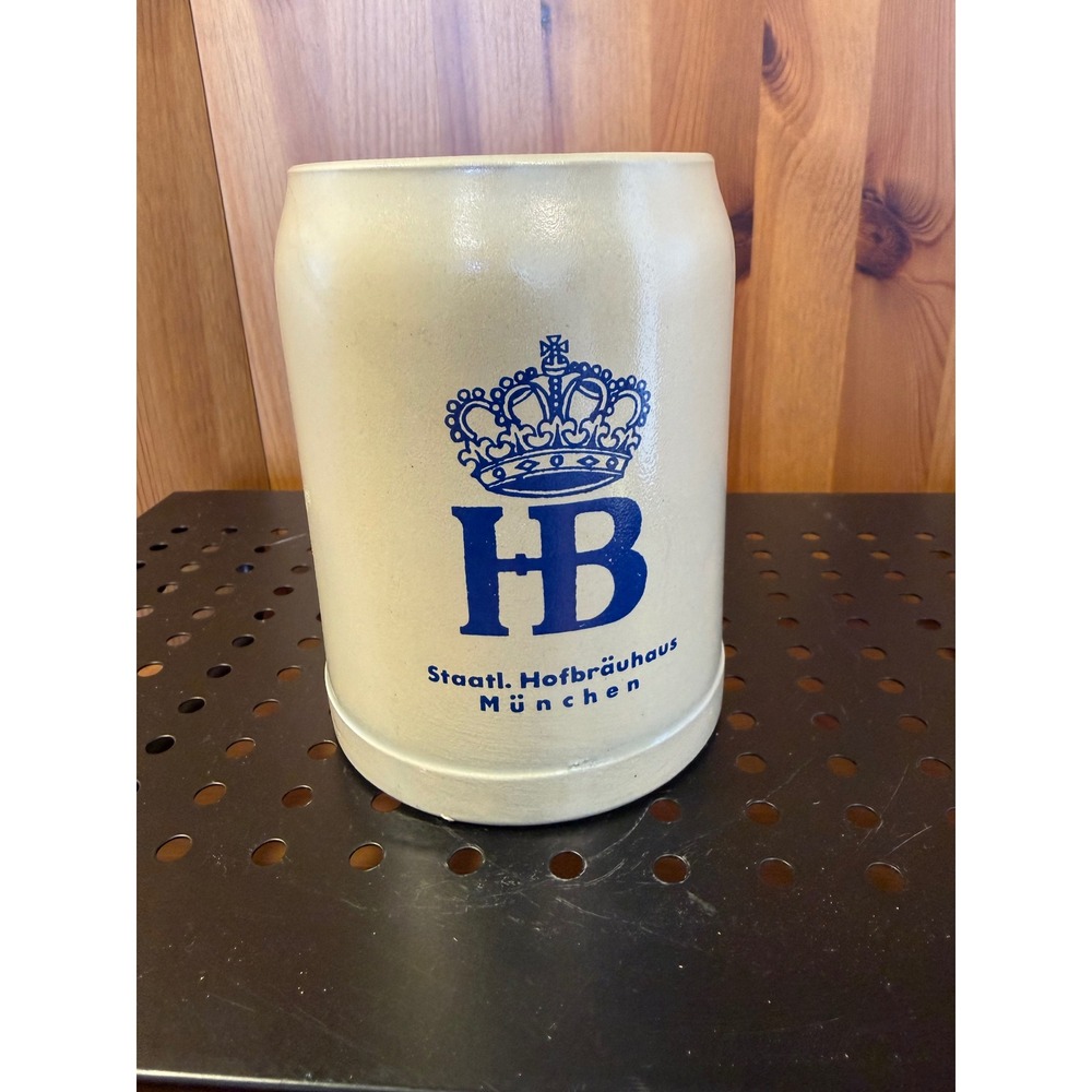 Vintage Hofbräuhaus München HB Beer Stein Mug Stoneware West Germany 5"